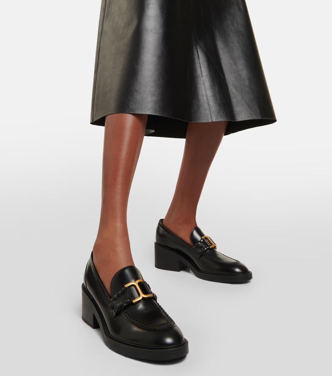 CHLOE Schwarze MARCIE LOAFER Pumps aus Leder 2024 MARCIE LOAFER Schuhe 38 6