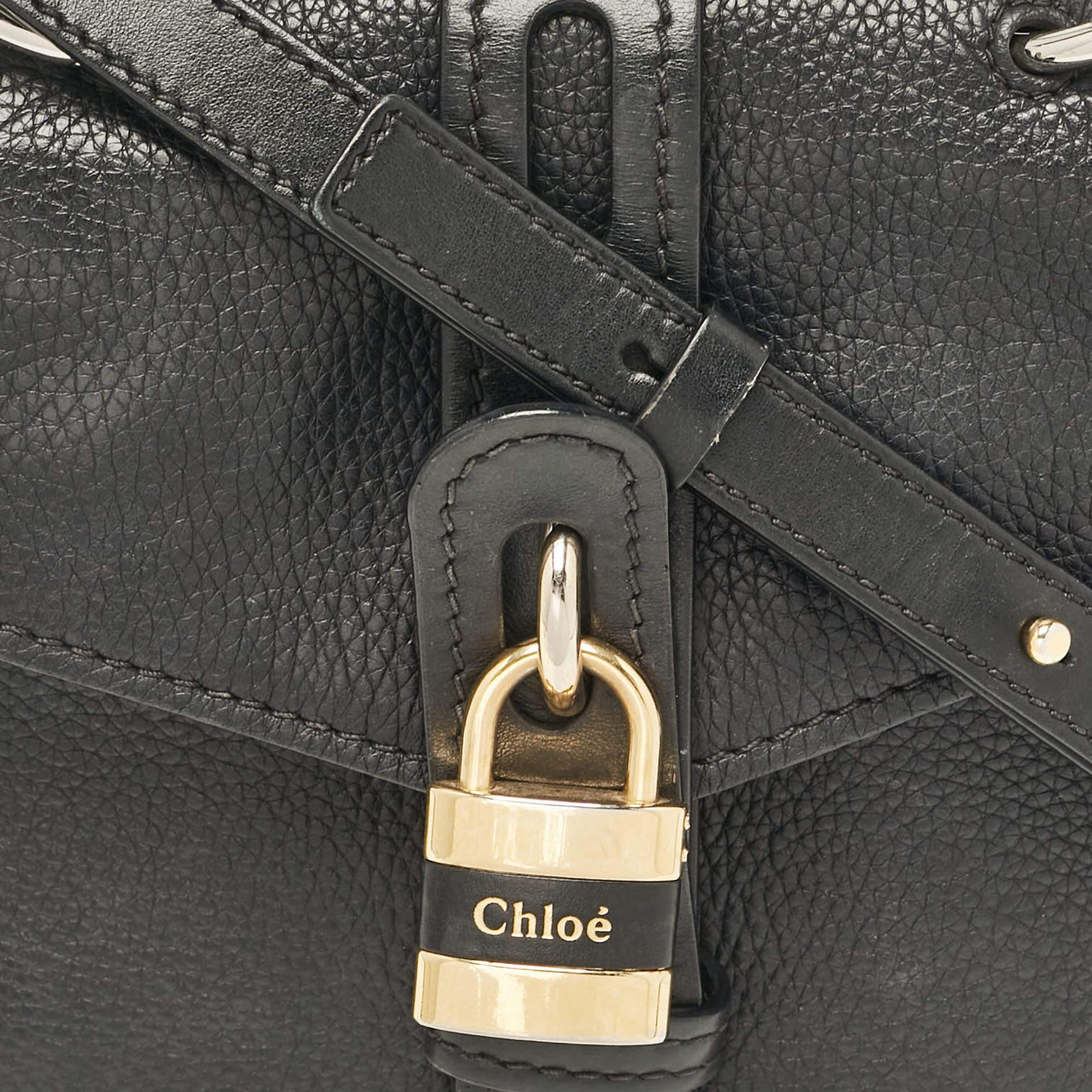 De las mujeres Bolso de asa superior Aby Day de piel negra de Chloe