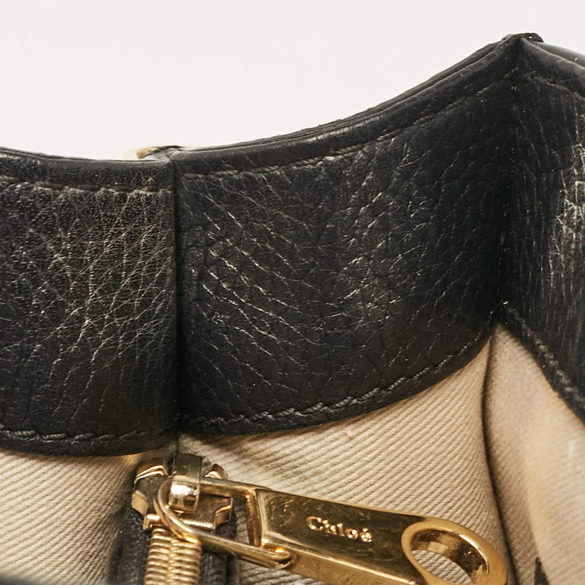 Bolso de asa superior Aby Day de piel negra de Chloe 1