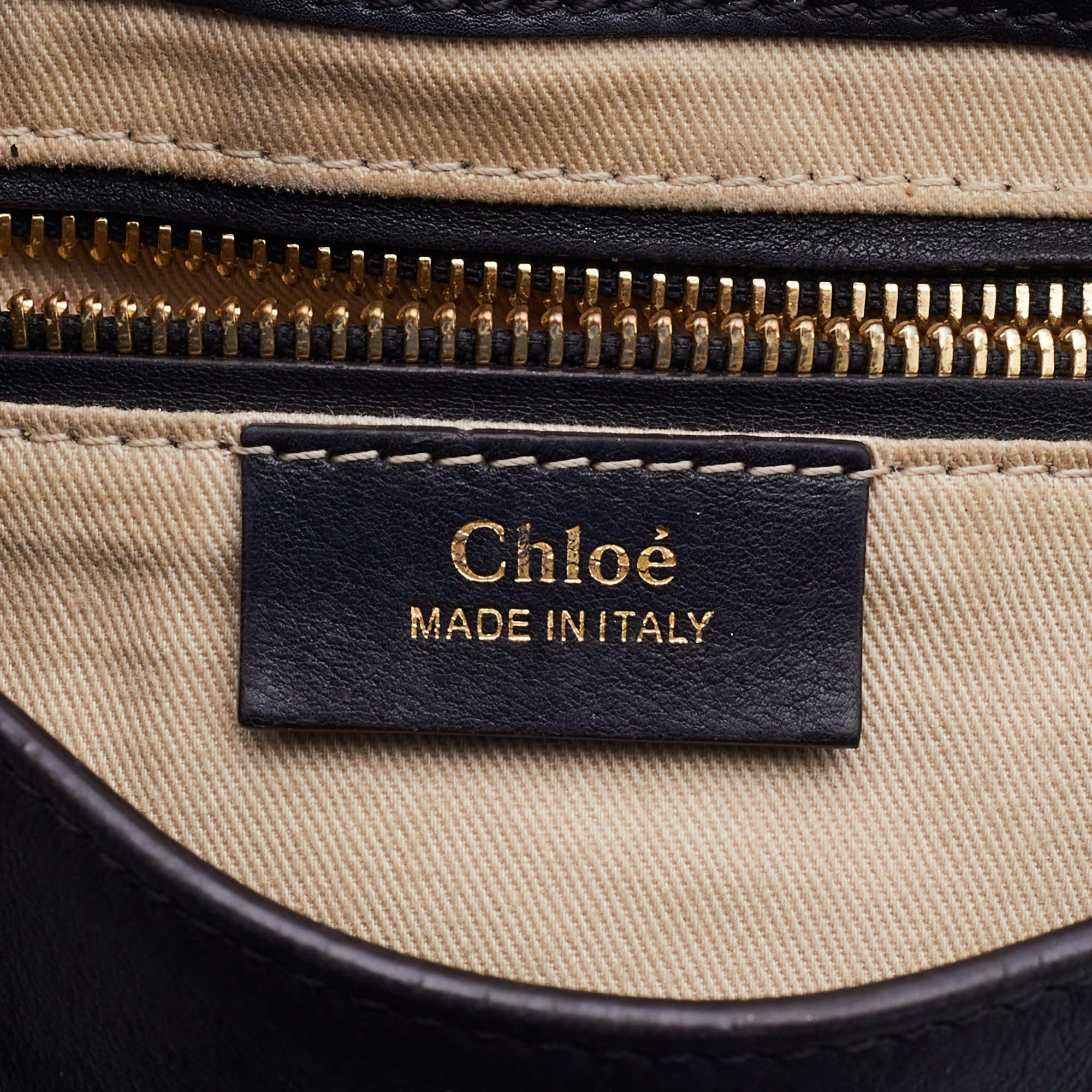Chloe Black Leather and Suede Medium Faye Backpack 6