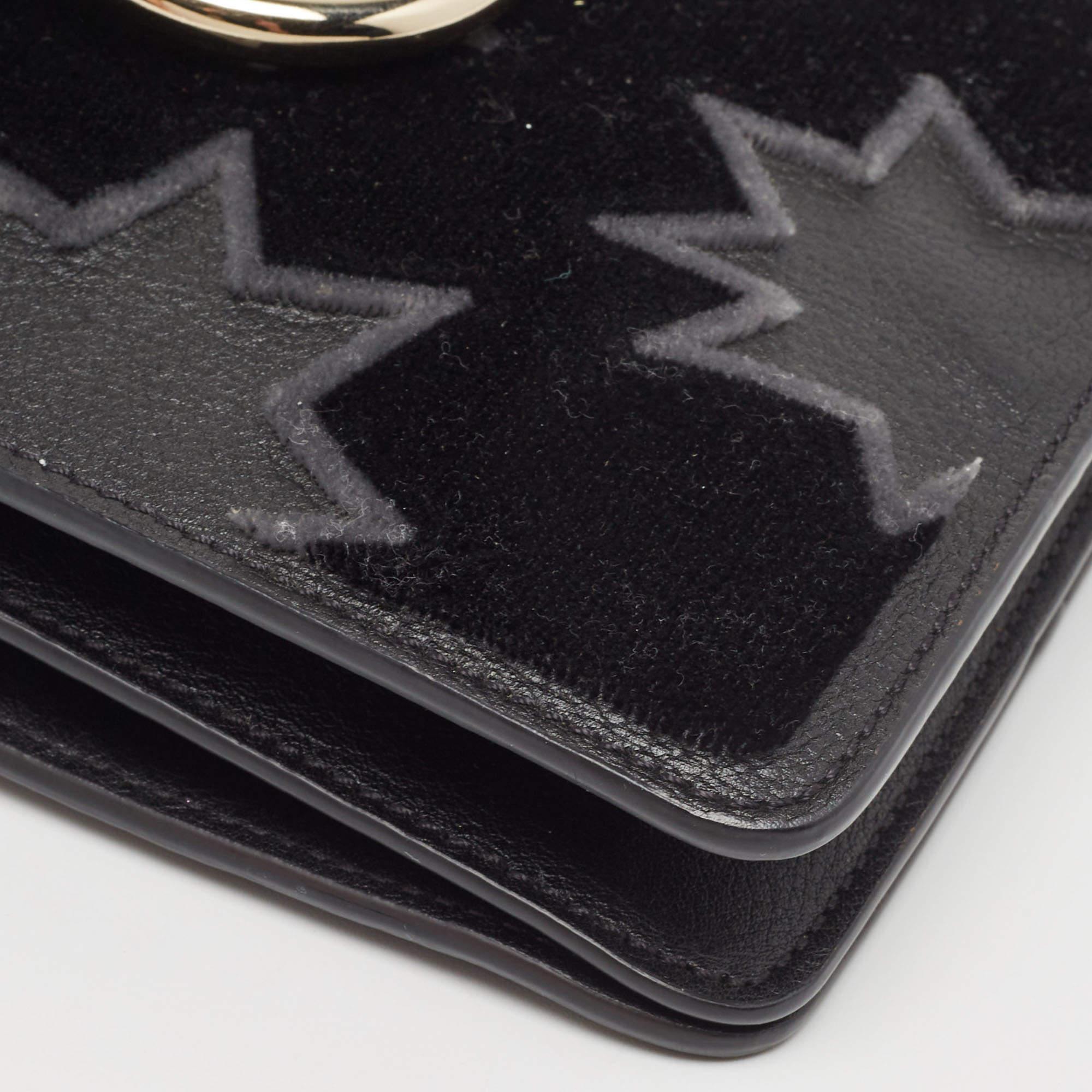 Women's Chloe Black Leather and Suede Mini Star Faye Crossbody Bag