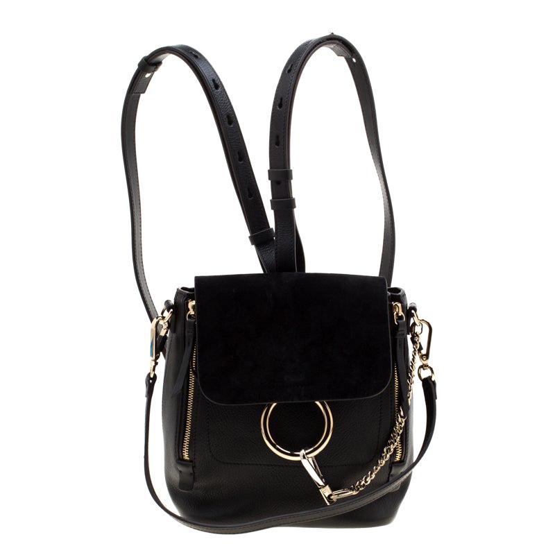 chloe black backpack