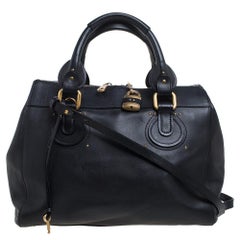 Chloe Black Leather Aurore Pure Paddington Tote