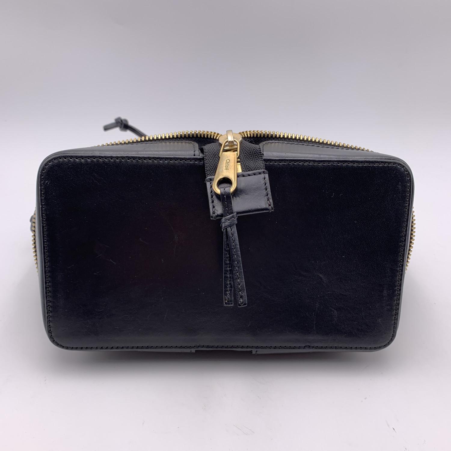 Chloe Chloe Schwarzes Leder Ellen Moyen Kleine Tragetasche Handtasche 1