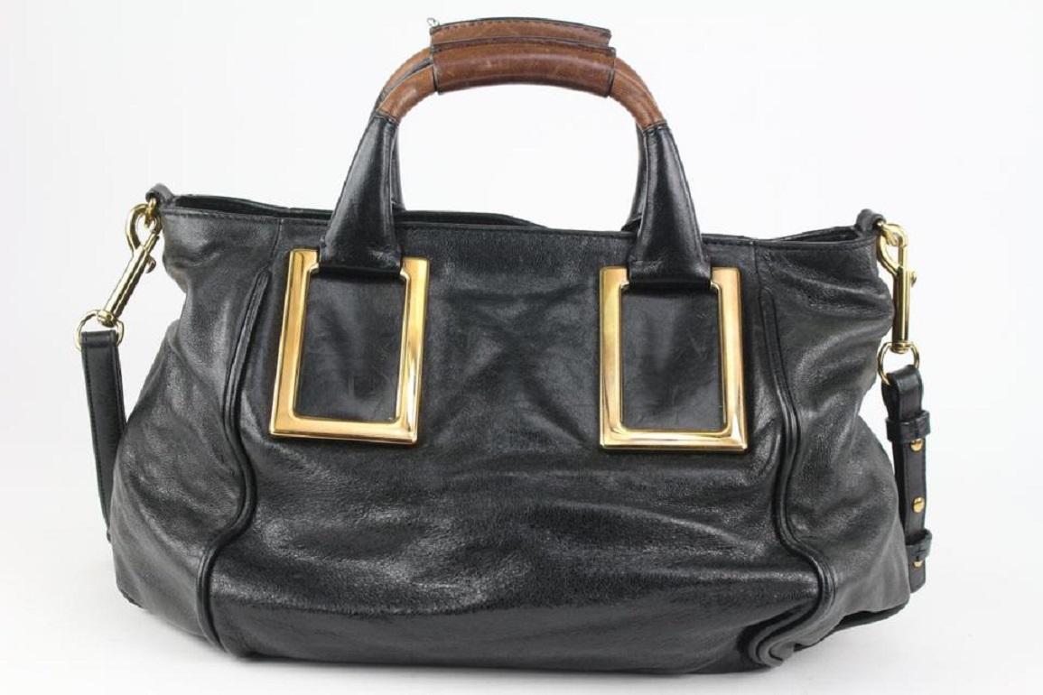 Chloé Black Leather Ethel 2way Tote Bag 4CH108 6