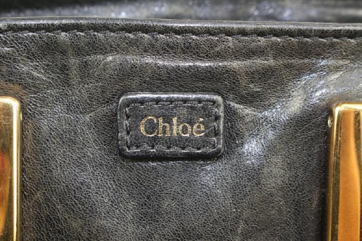 Chloé Black Leather Ethel 2way Tote Bag 4CH108 1