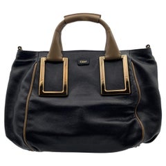 Chloe Black Leather Ethel Bag Tote Satchel Handbag