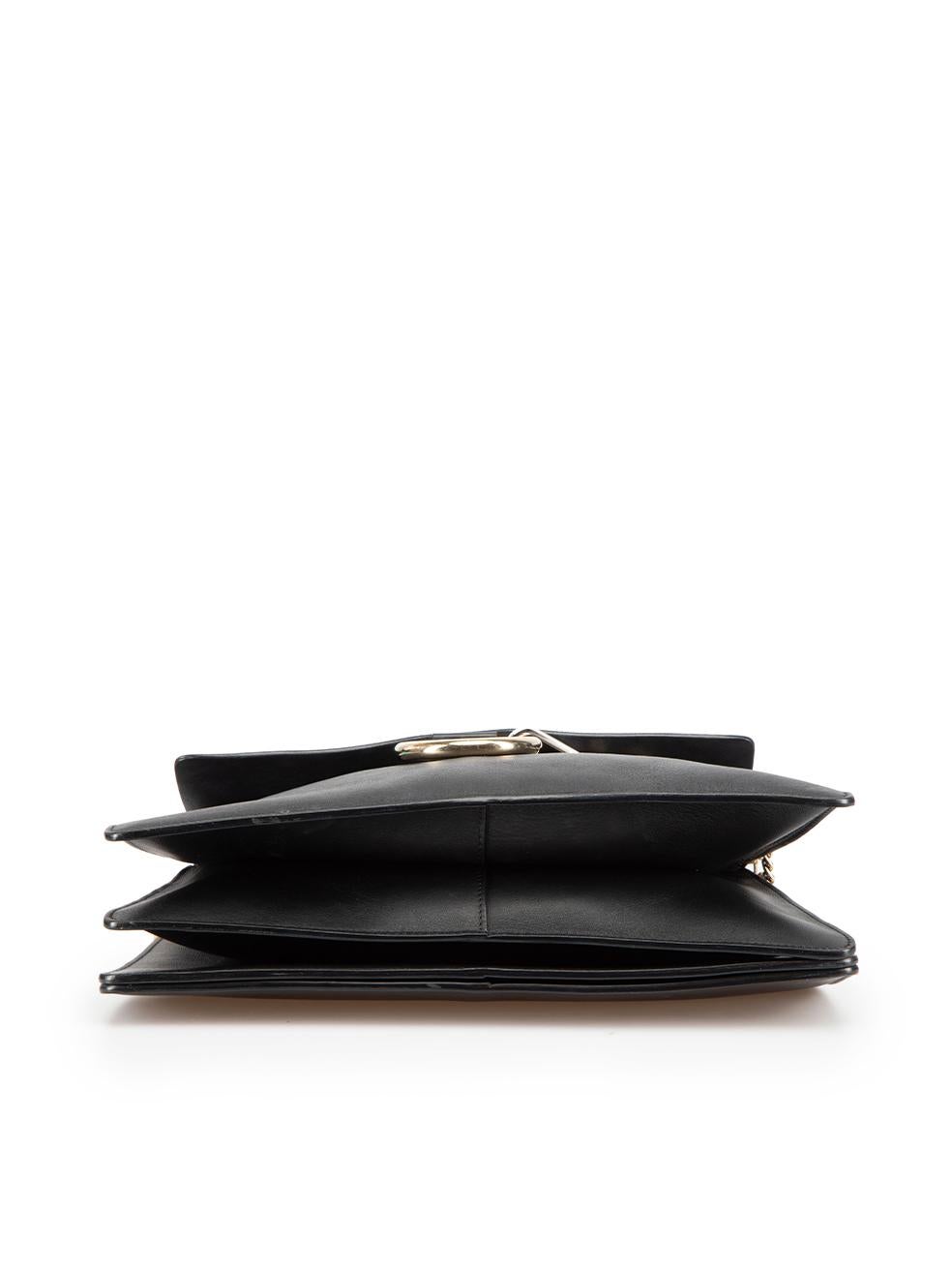 Chloé Black Leather Faye Crossbody Bag In Excellent Condition In London, GB
