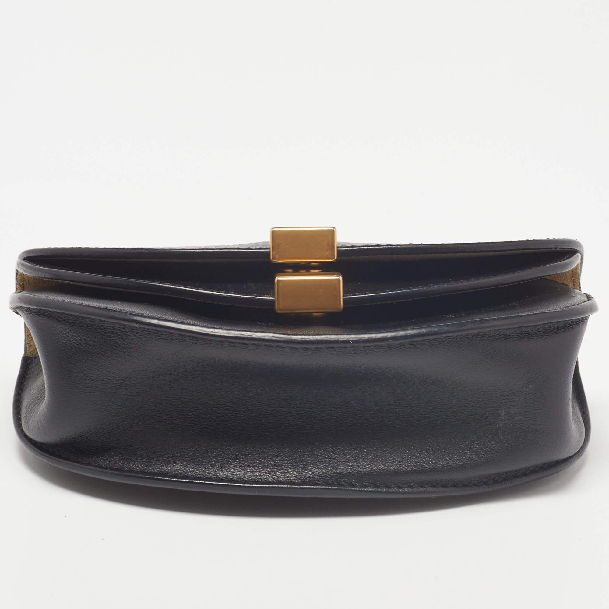 Chloe Black Leather Georgia Convertible Belt Bag 1