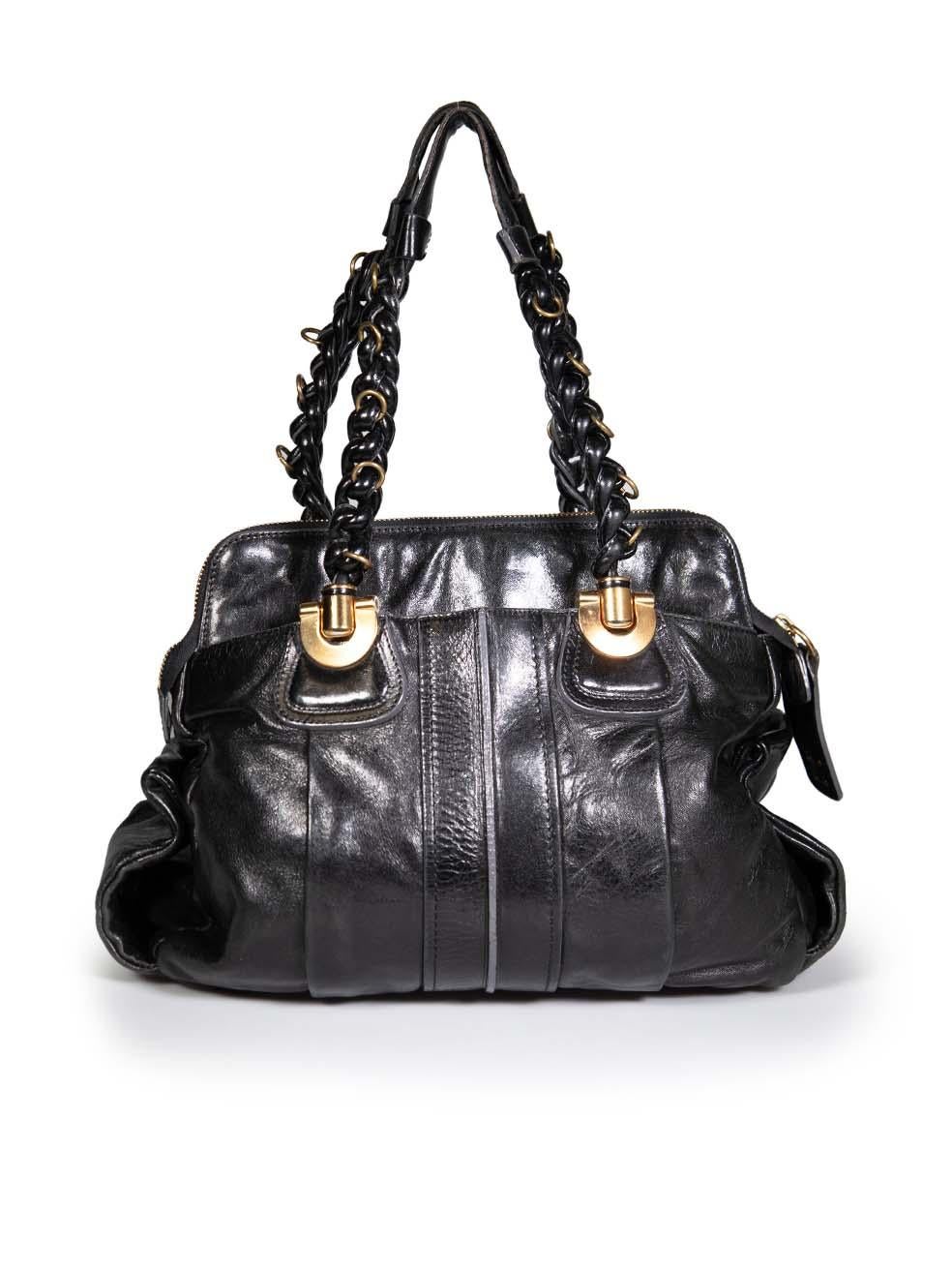 Chloé Heloise Tasche aus schwarzem Leder (Schwarz)