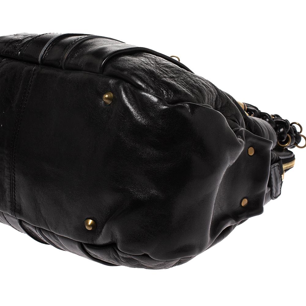 Chloe Black Leather Heloise Satchel For Sale 1