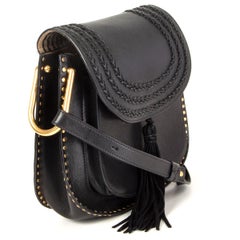 CHLOE black leather HUDSON MEDIUM Shoulder Bag