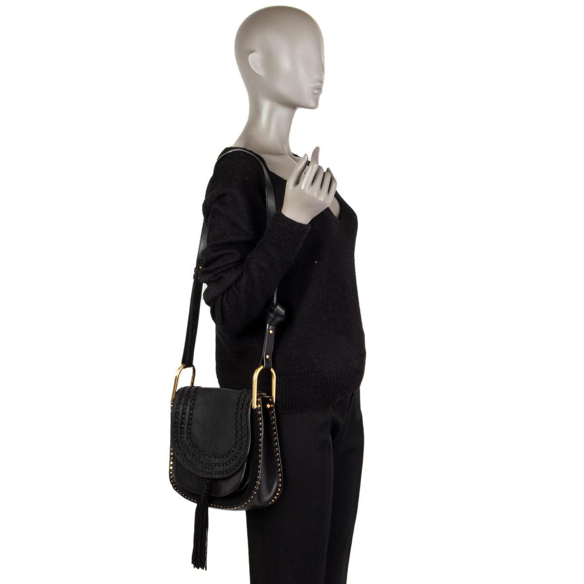 CHLOE Borsa a tracolla HUDSON MEDIUM in pelle nera 4