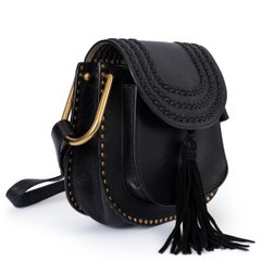 CHLOE black leather HUDSON SMALL Crossbody Bag