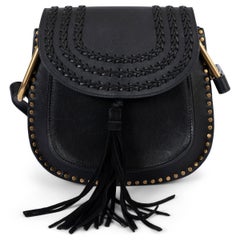 CHLOE black leather HUDSON SMALL Crossbody Bag