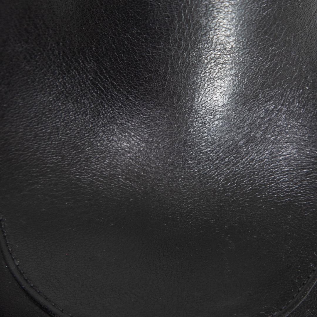 Mocassins à talons en cuir noir Chloé Taille IT 36.5 Pour femmes en vente