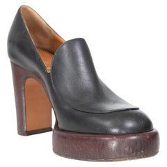 Chloé - Mocassini con tacco in pelle nera Irenn - misura IT 36,5