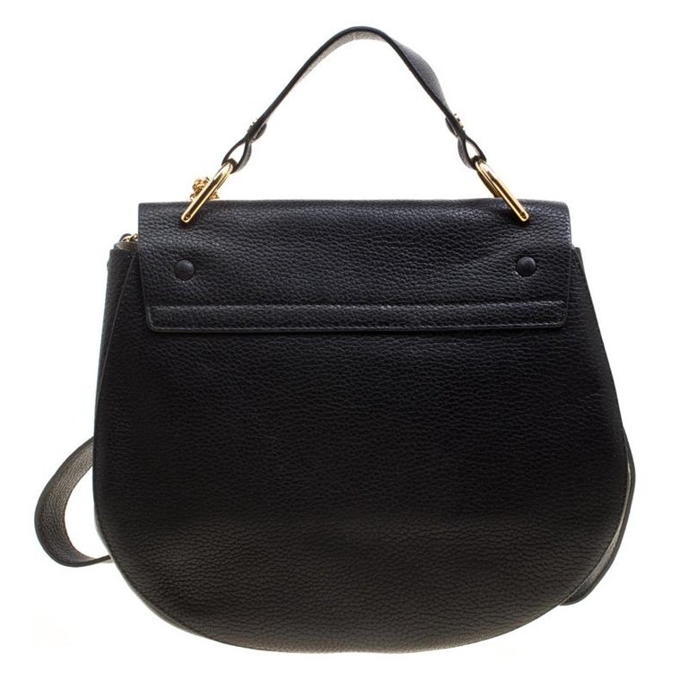 Chloe Black Leather Large Drew Shoulder Bag For Sale at 1stDibs