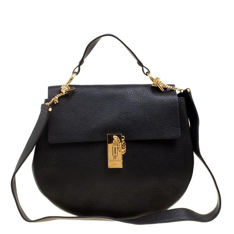 Chloe Black Leather Large Drew Shoulder Bag For Sale at 1stDibs chloe