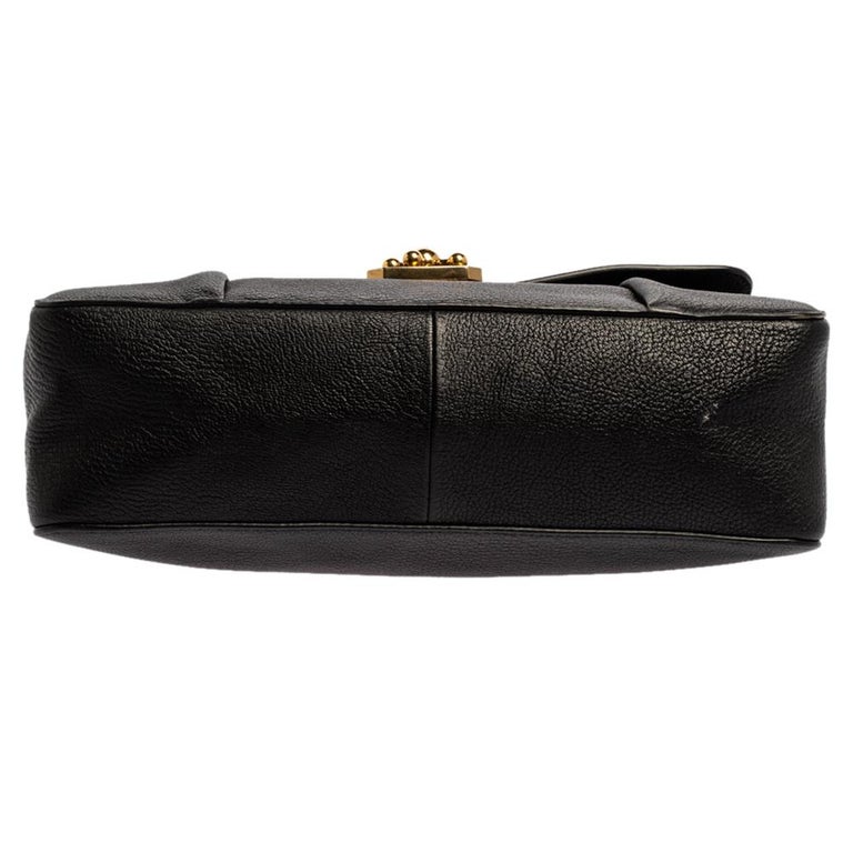 Chloe Black Leather Large Elsie Shoulder Bag For Sale 1