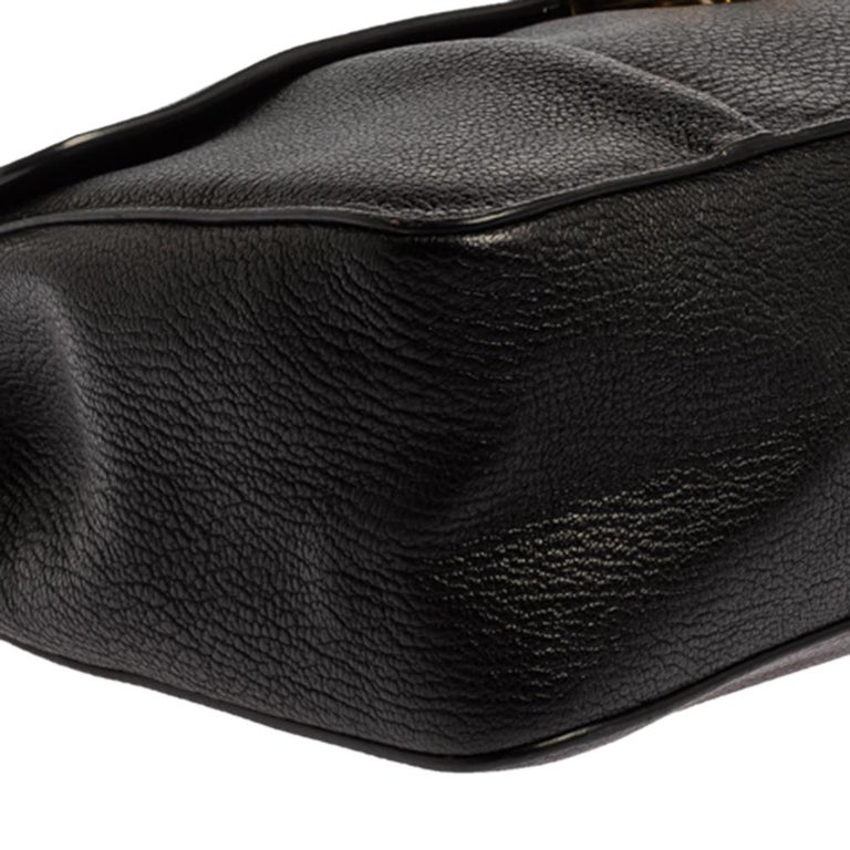 Chloe Black Leather Large Elsie Shoulder Bag For Sale 4