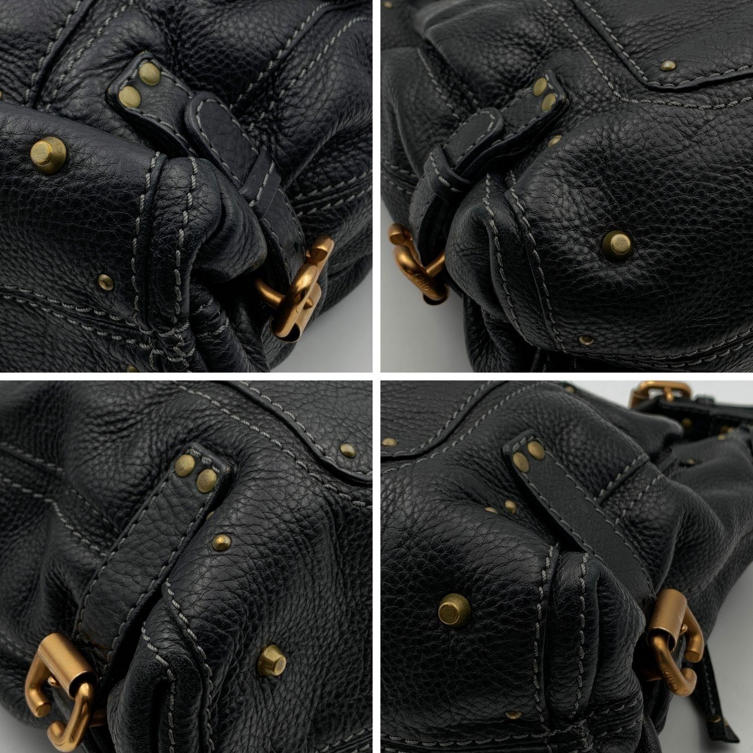 Chloe Black Leather Large Paddington Padlock Shoulder Bag 1