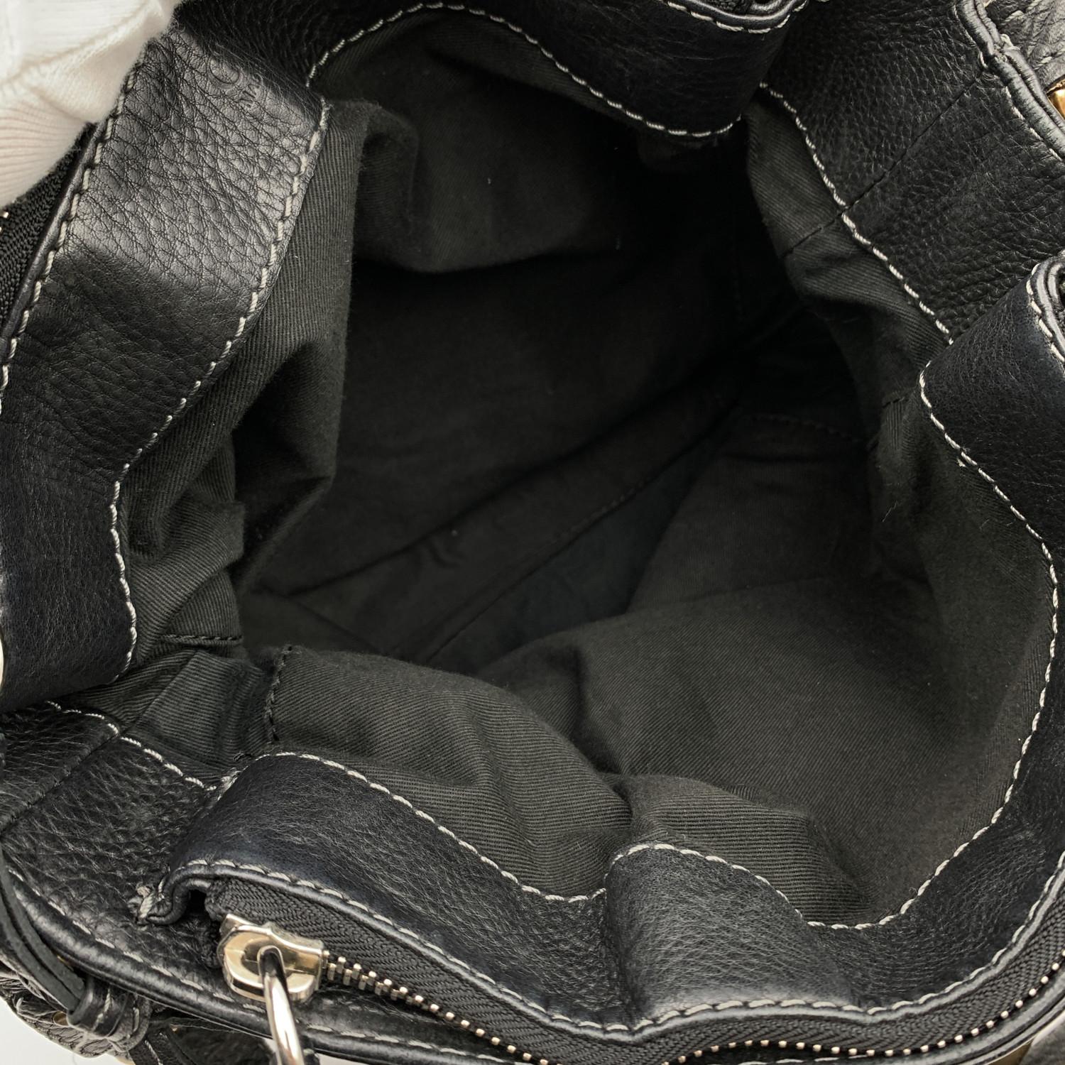 Chloe Black Leather Large Paddington Padlock Shoulder Bag 2