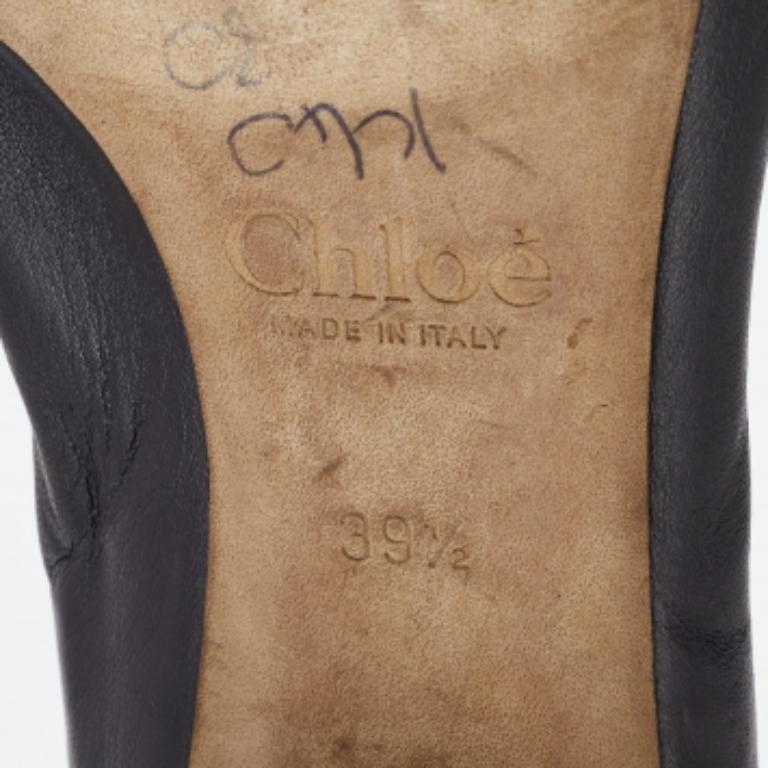 Chloé cuir noir Laurena festonné  Escarpins taille 39,5 Pour femmes en vente