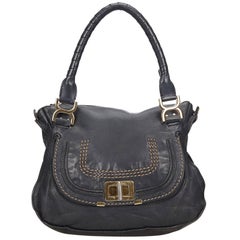 Chloe Black Leather Marcie Satchel