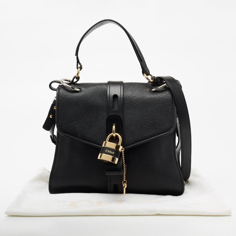 Chloe Black Leather Medium Aby Day Top Handle Bag 6