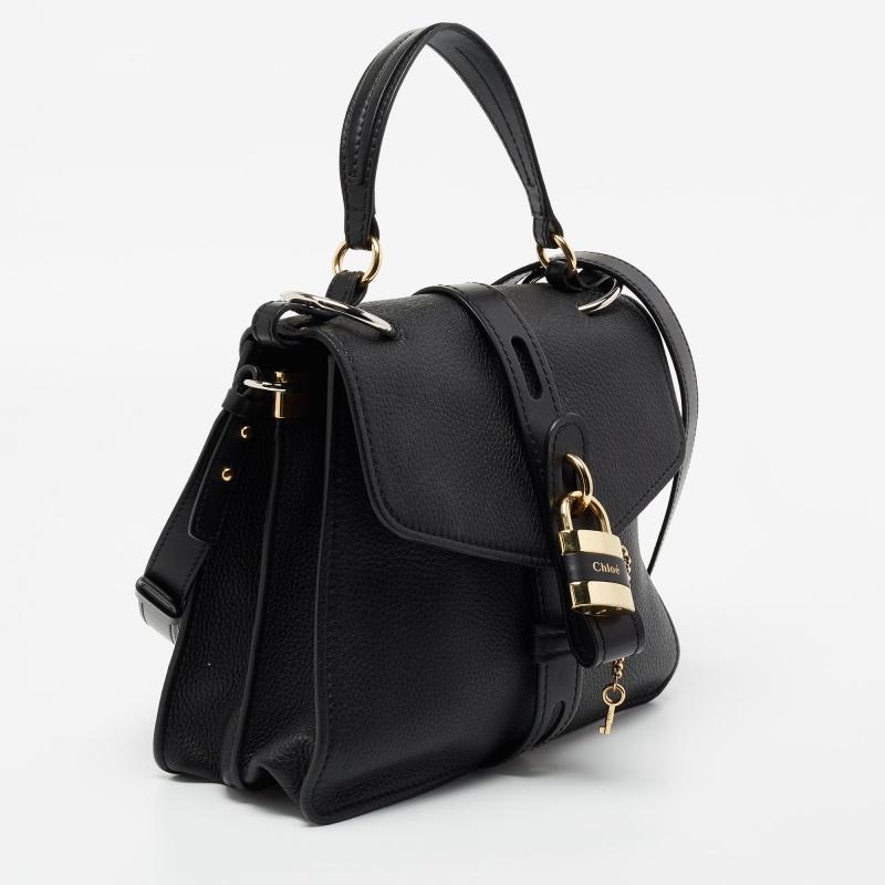 Chloe Black Leather Medium Aby Day Top Handle Bag 2