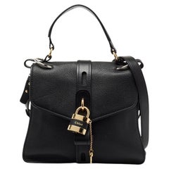 Chloe Black Leather Medium Aby Day Top Handle Bag
