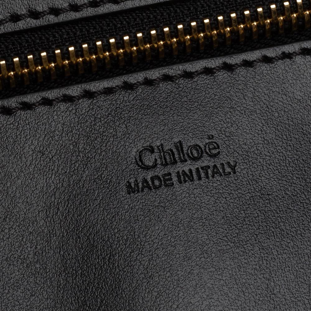 Chloé Black Leather Medium C Zipped Tote 3