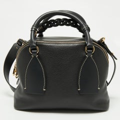 Chloe Black Leather Medium Daria Satchel