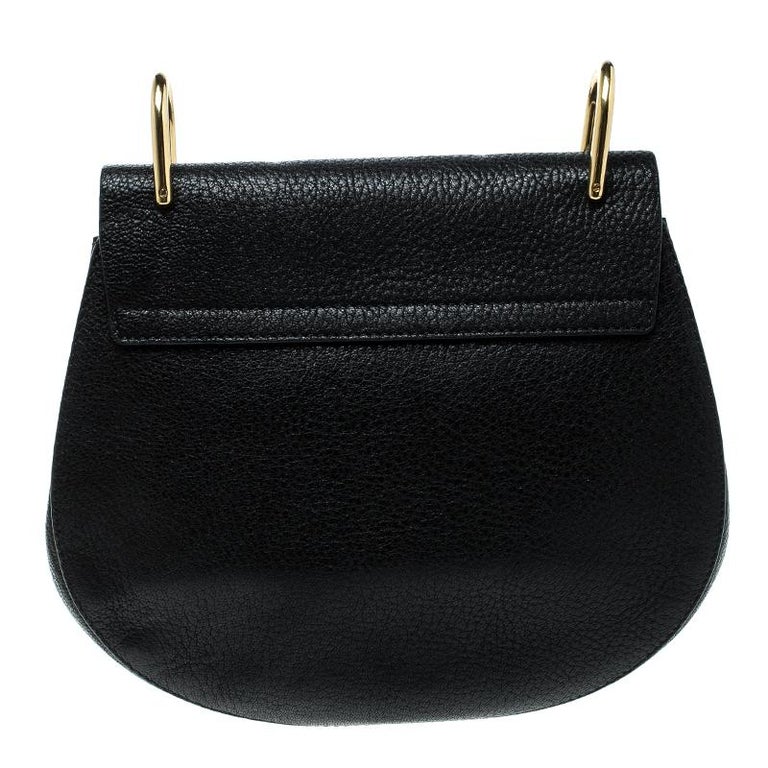 Chloe Black Leather Medium Drew Shoulder Bag For Sale at 1stDibs