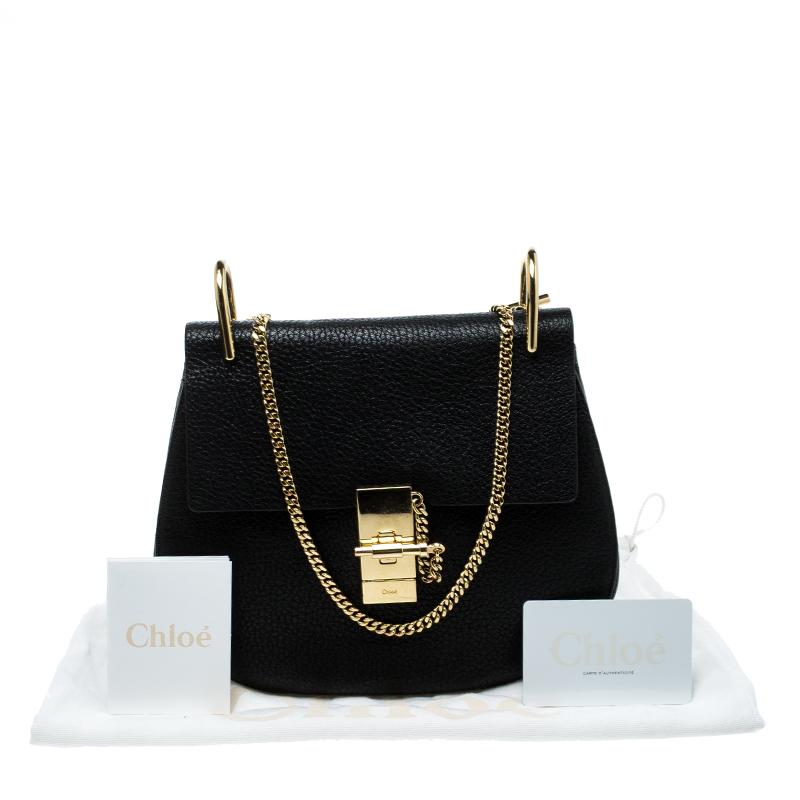 Chloe Black Leather Medium Drew Shoulder Bag 4