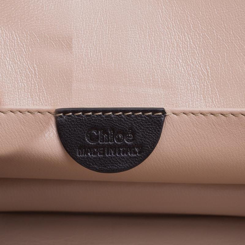 Chloe Black Leather Medium Elsie Ring Embellished Shoulder Bag 5