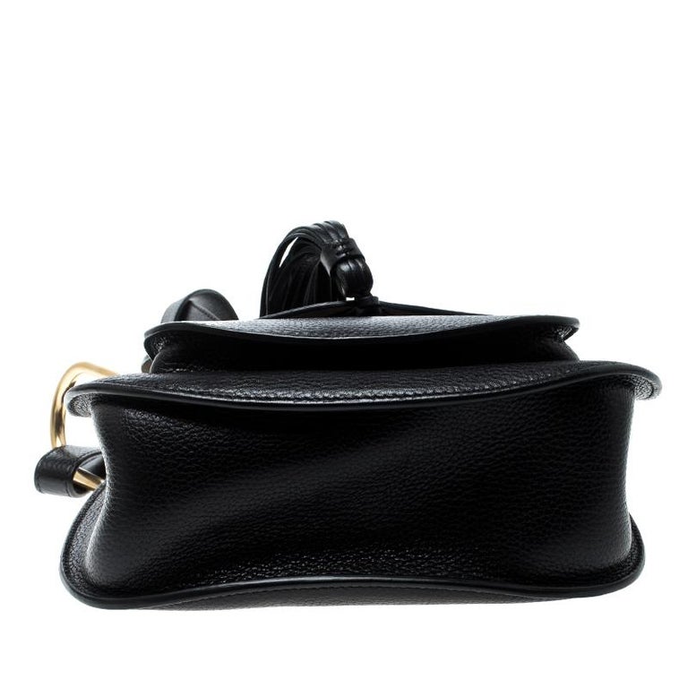Chloe Black Leather Medium Hudson Shoulder Bag For Sale at 1stDibs ...