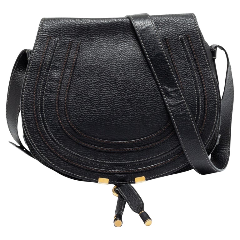 Chloe Black Leather Medium Marcie Crossbody Bag at 1stDibs