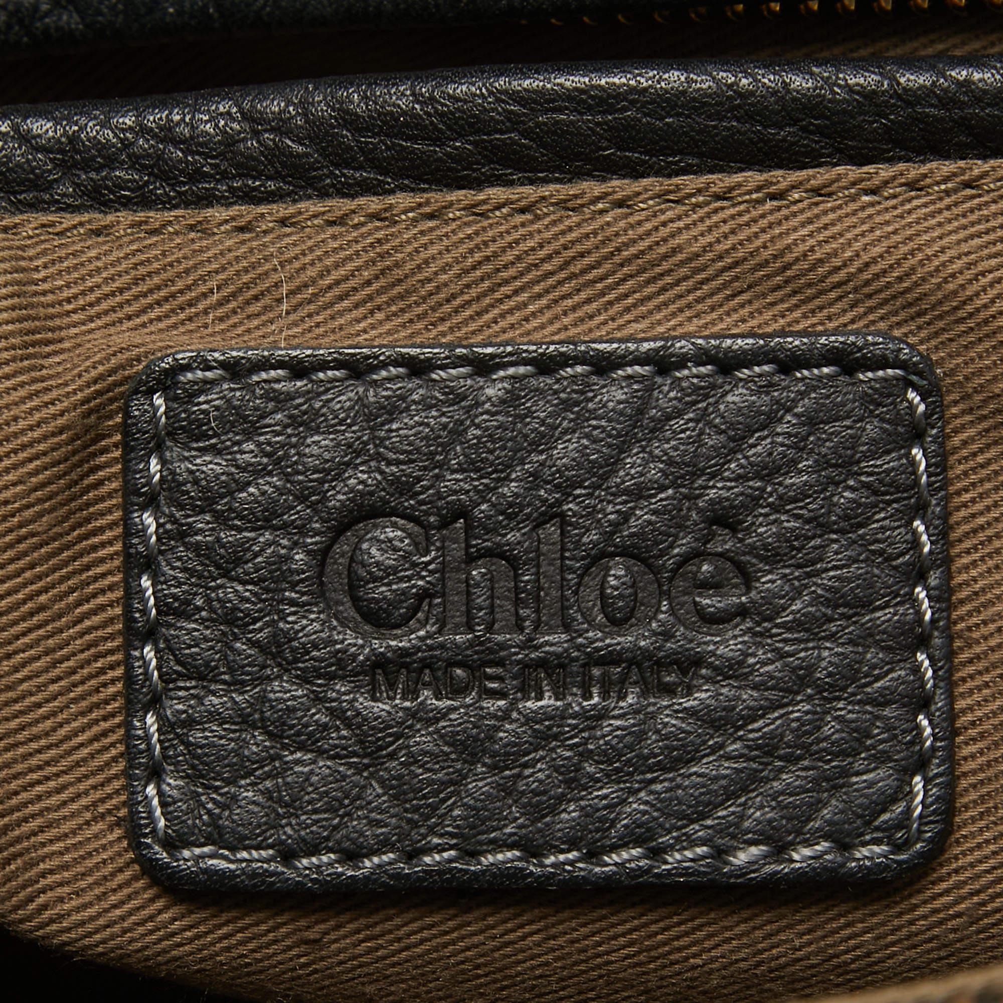 Chloé Black Leather Medium Marcie Shoulder Bag For Sale 7