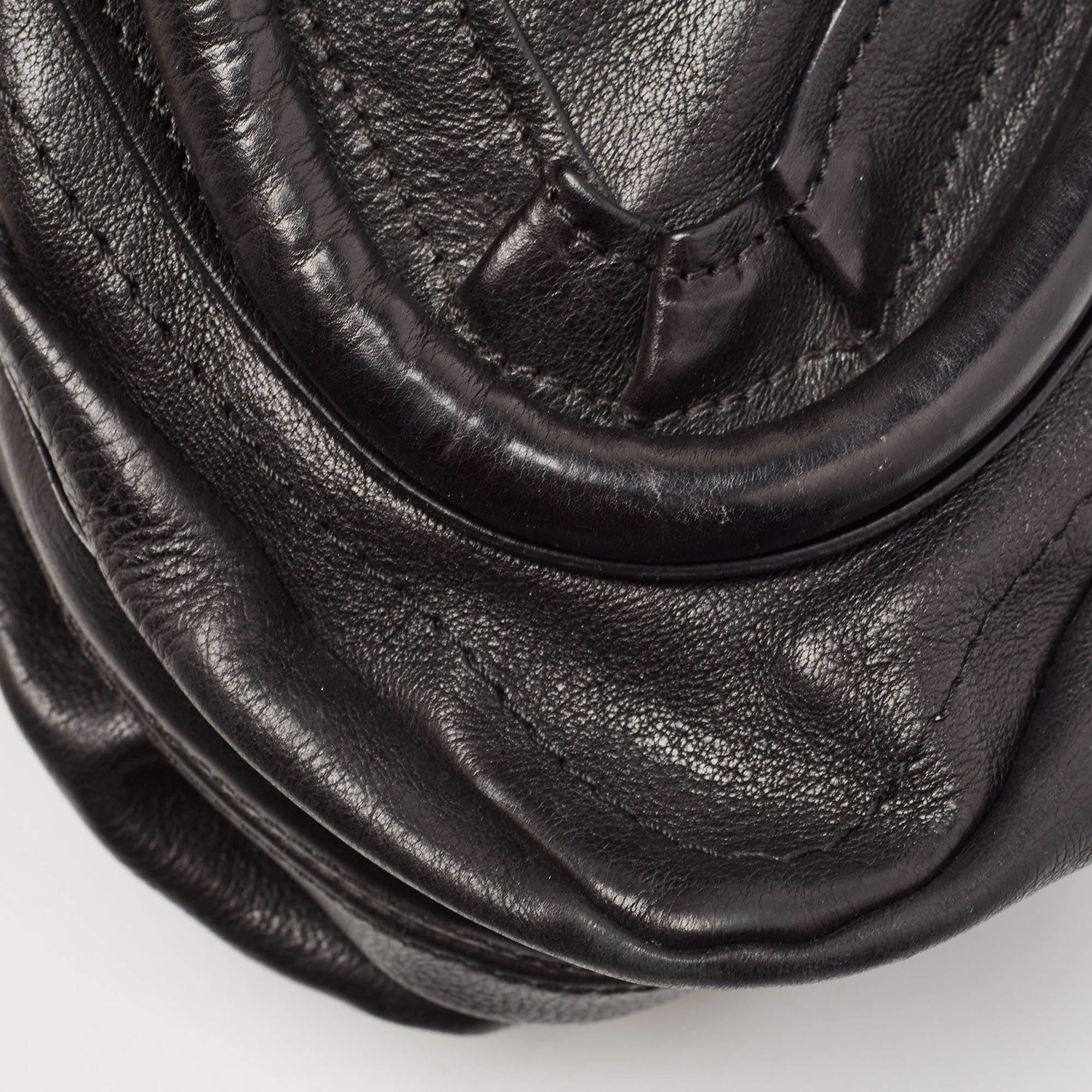 Chloe Black Leather Medium Paraty Satchel For Sale 8