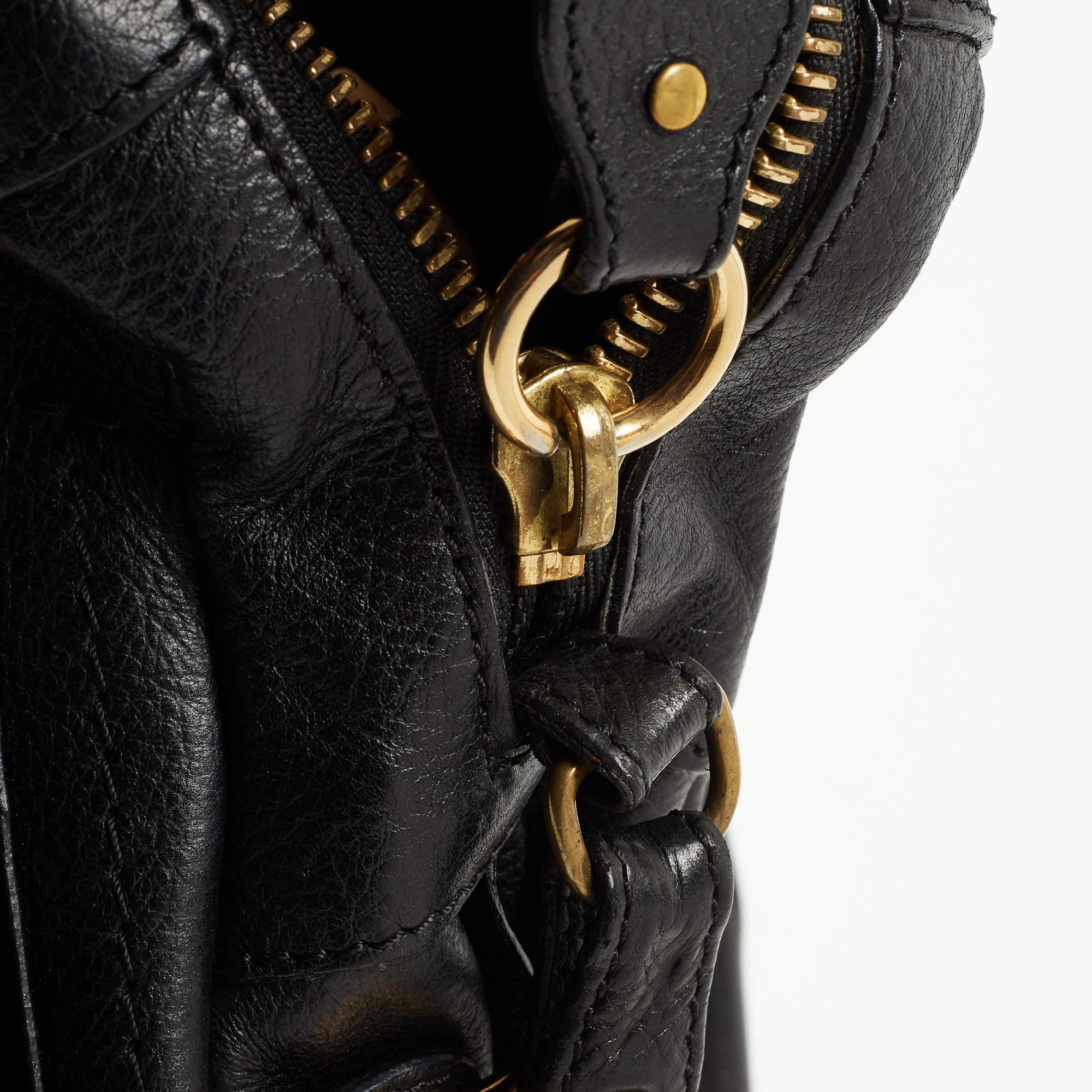 Chloe Black Leather Medium Paraty Shoulder Bag 7