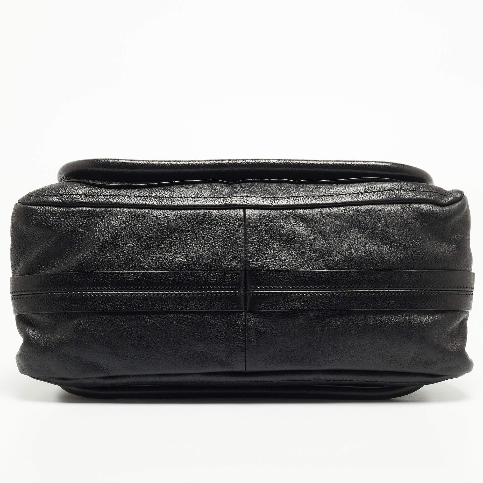 Chloe Black Leather Medium Paraty Shoulder Bag 2