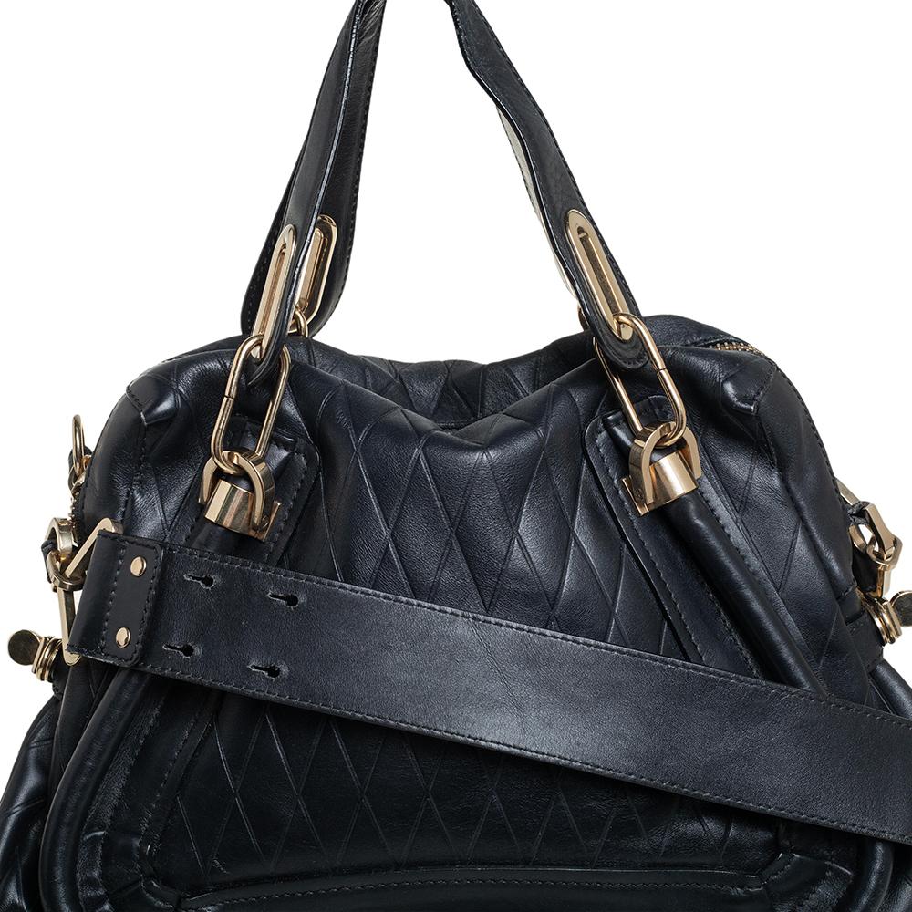 Chloe Black Leather Medium Paraty Shoulder Bag 3