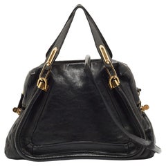 Chloe Black Leather Medium Paraty Shoulder Bag