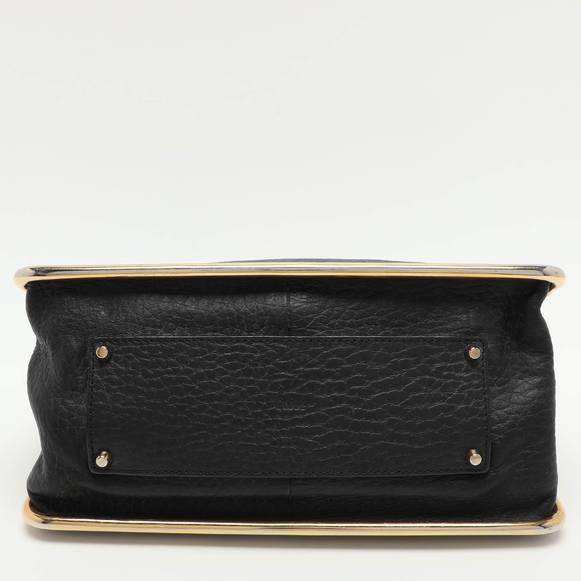 Chloe Black Leather Medium Sally Flap Shoulder Bag 2