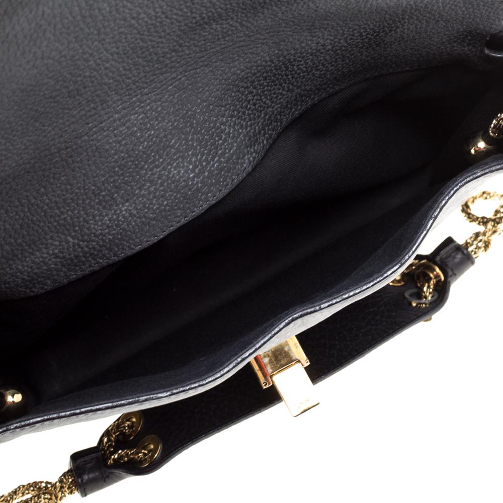 Chloe Black Leather Medium Sally Flap Shoulder Bag 2