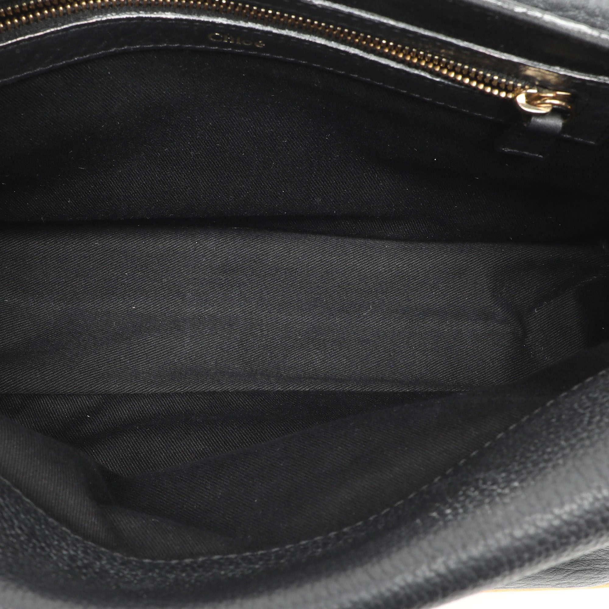 Chloe Black Leather Medium Sally Flap Shoulder Bag 4
