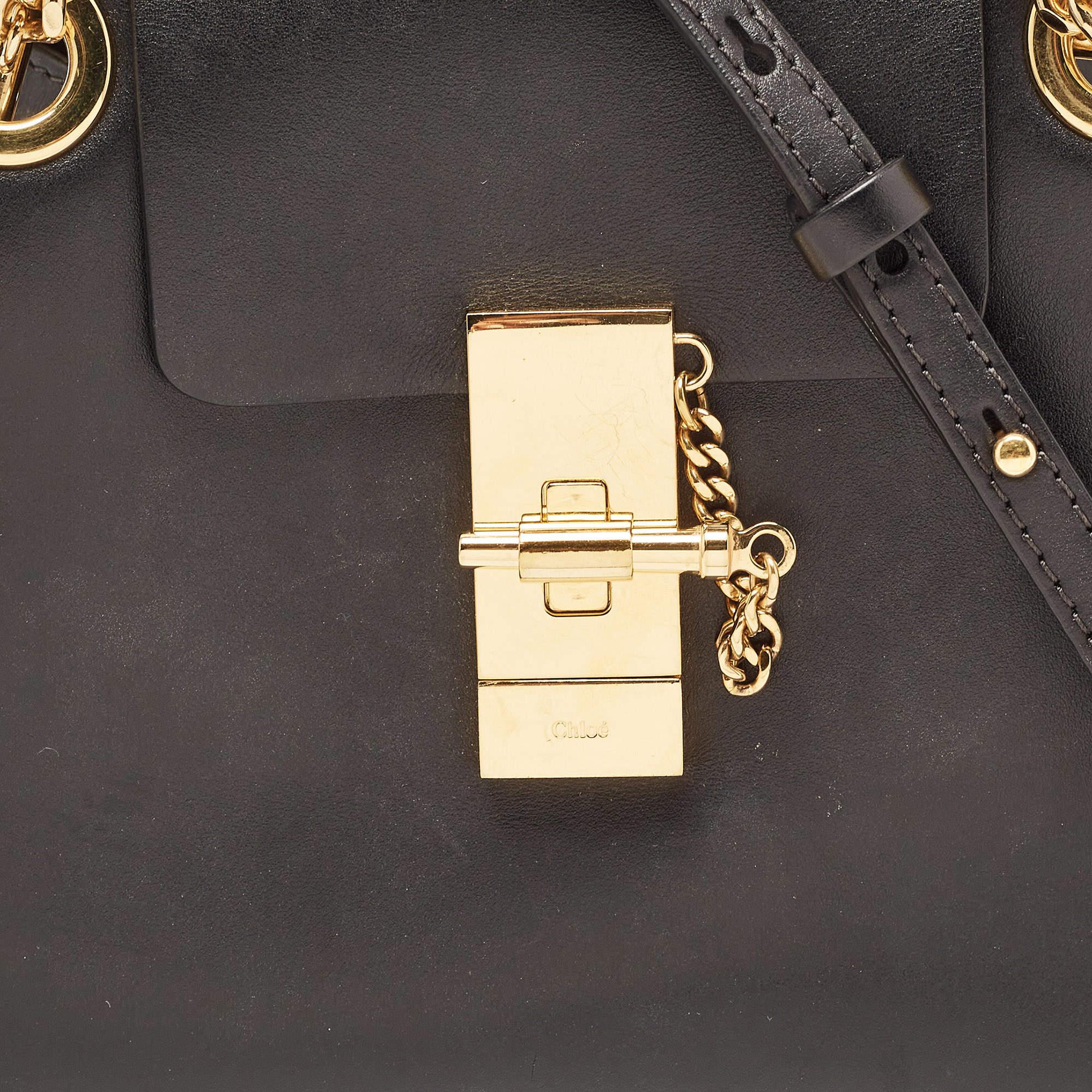 Chloé Black Leather Mini Annie Shoulder Bag For Sale 7