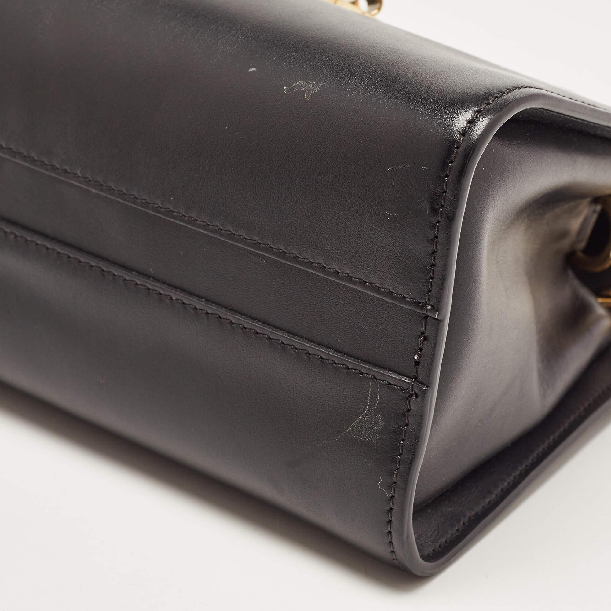 Chloé Black Leather Mini Annie Shoulder Bag For Sale 10